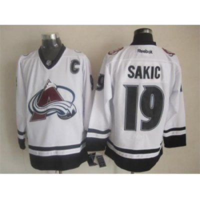 NHL Colorado Avalanche #19 Joe Sakic white-black jerseys