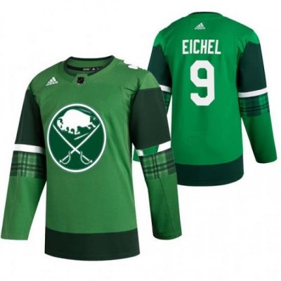 Men Buffalo Sabres 9 Jack Eichel Green 2020 Adidas Jersey