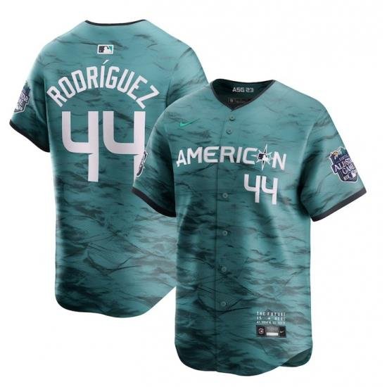 Men Seattle Mariners 44 Julio Rodriguez Teal 2023 All Star Cool Base With Patch Stitched Baseball Jersey