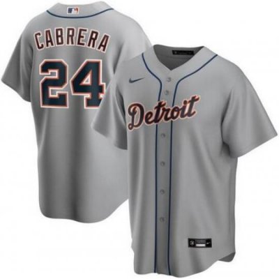 Tigers 24 Miguel Cabrera Gray 2020 Nike Cool Base Jersey