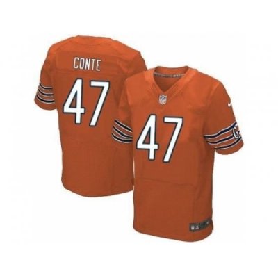 Nike Chicago Bears 47 Chris Conte Orange Elite NFL Jersey