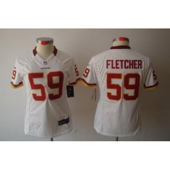 Women Nike Washington Redskins #59 Fletcher White Color[NIKE LIMITED Jersey]