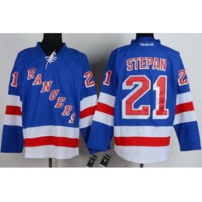 New York Rangers 21 Derek Stepan Blue NHL Jerseys