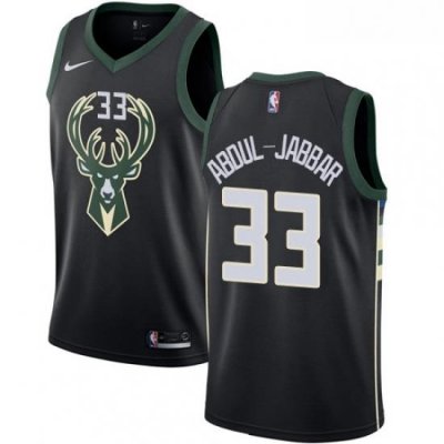 Youth Nike Milwaukee Bucks 33 Kareem Abdul Jabbar Swingman Black Alternate NBA Jersey Statement Edition