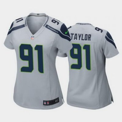 women darrell taylor seattle seahawks gray game jersey