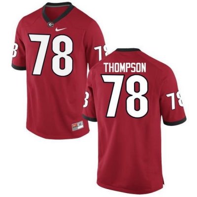 Men Georgia Bulldogs #78 Trenton Thompson College Football Jerseys-Red