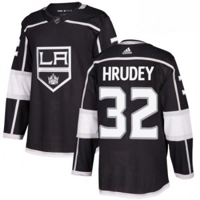 Mens Adidas Los Angeles Kings 32 Kelly Hrudey Premier Black Home NHL Jersey