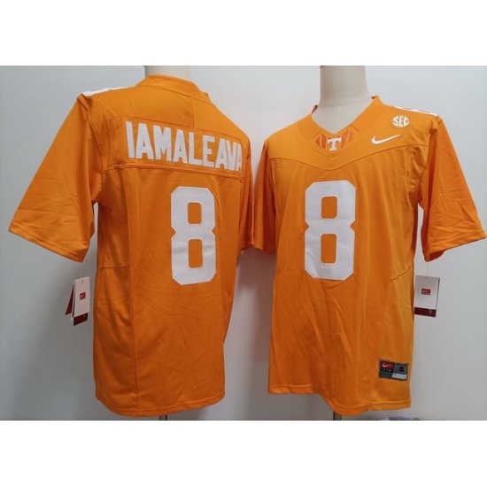 Men Tennessee Volunteers Nico Iamaleava #8 Orange F U S E Stitched NCAA Football Jersey