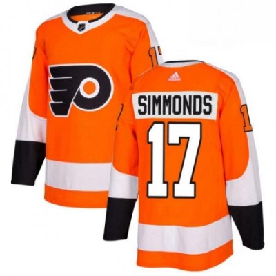 Mens Adidas Philadelphia Flyers 17 Wayne Simmonds Authentic Orange Home NHL Jersey