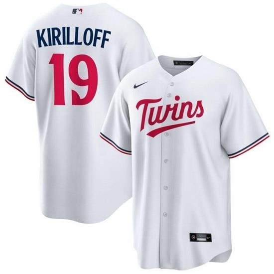 Men Minnesota Twins 19 Alex Kirilloff White Cool Base Stitched Baseball JerseyS