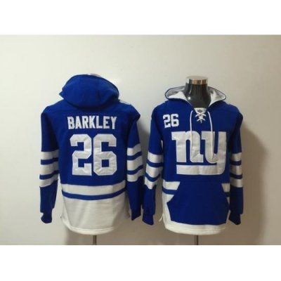 Men Nike New York Giants  Saquon Barkley 26 NFL Winter Thick Hoodie