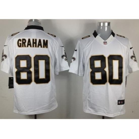 Nike NeW Orleans Saints 80 Jimmy Graham White LIMITED NFL Jersey