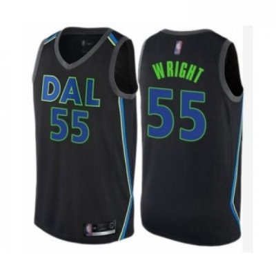 Womens Dallas Mavericks 55 Delon Wright Swingman Black Basketball Jersey City Edition