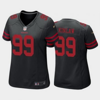 women javon kinlaw san francisco 49ers black game jersey