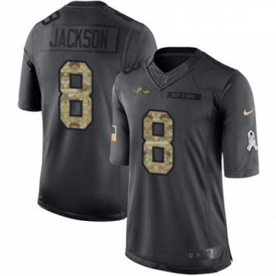 Youth Nike Baltimore Ravens 8 Lamar Jackson Limited Black 2016 Salute to Service NFL Jersey