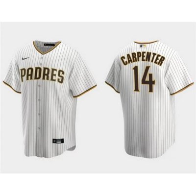 Men San Diego Padres 14 Matt Carpenter White Cool Base Stitched Jersey