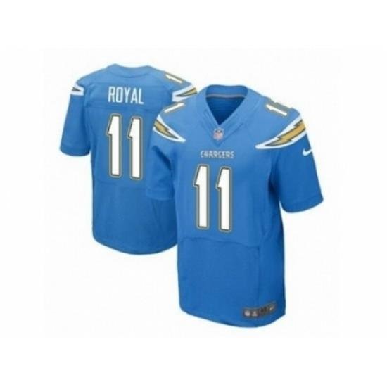 Nike San Diego Chargers 11 Eddie Royal Light blue Elite Jersey