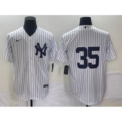 Men NeW York Yankees 35 Clay Holmes White Cool Base Stitched Baseball Jersey