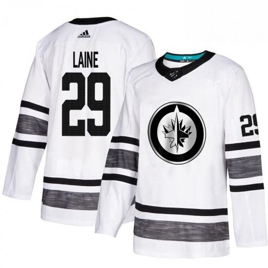 Mens Adidas Winnipeg Jets 29 Patrik Laine White 2019 All Star Game Parley Authentic Stitched NHL Jersey