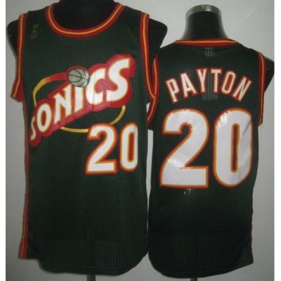 Seattle SuperSonics 20 Gary Payton Green Throwback Revolution 30 NBA Jerseys