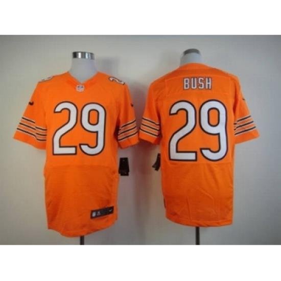 Nike Chicago Bears 29 Michael Bush orange NFL Jersey Elite