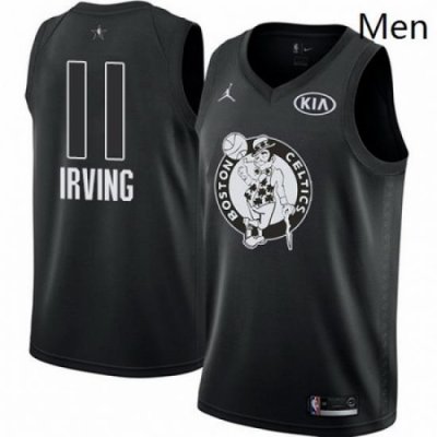 Mens Nike Jordan Boston Celtics 11 Kyrie Irving Swingman Black 2018 All Star Game NBA Jersey