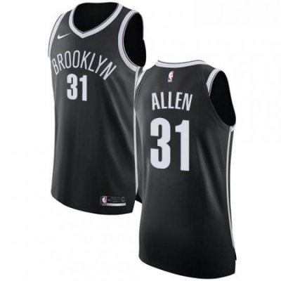 Youth Nike Brooklyn Nets 31 Jarrett Allen Authentic Black Road NBA Jersey Icon Edition