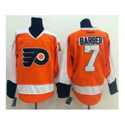 Philadelphia Flyers #7 Bill Barber Orange Stitched Jersey