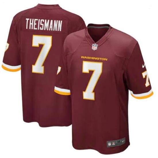 Men Nike Washionton 7 Joe Theismann Burgundy Red Team Color Mens Stitched NFL Vapor Untouchable Limited Jersey