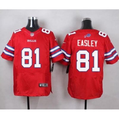 Nike Bills #81 Marcus Easley Red Mens Stitched NFL Elite Rush Jersey