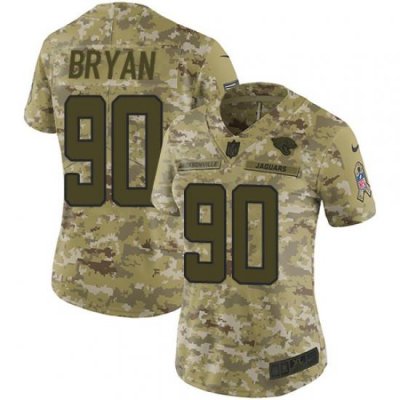 Nike Jaguars #90 Taven Bryan Camo Women Stitched NFL Limited 2018 Salute to Service Jersey