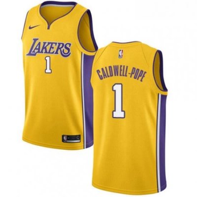 Youth Nike Los Angeles Lakers 1 Kentavious Caldwell Pope Swingman Gold Home NBA Jersey Icon Edition