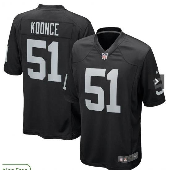 Nike Raiders 51 Koonce Black Team Color Men Stitched NFL Vapor Untouchable Limited Jersey