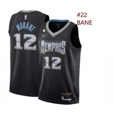 Men Memphis Grizzlies 22 Desmond bane Black 2022 23 City Edition With NO 6 Patch Stitched Basketball Jersey