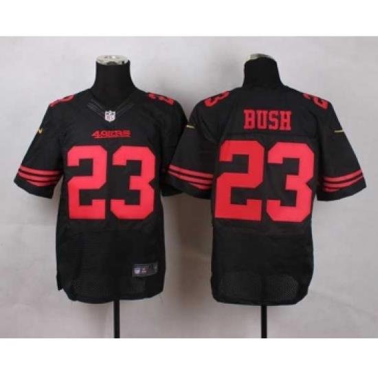 nike nfl jerseys san francisco 49ers 23 bush black[Elite][bush]