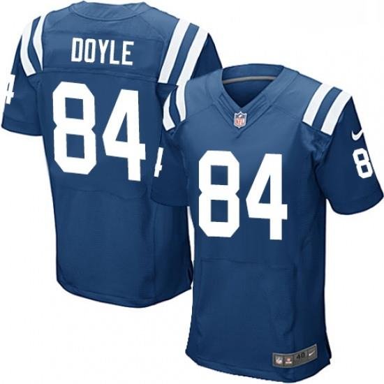 Men Nike Indianapolis Colts 84 Jack Doyle Elite Royal Blue Team Color NFL Jersey