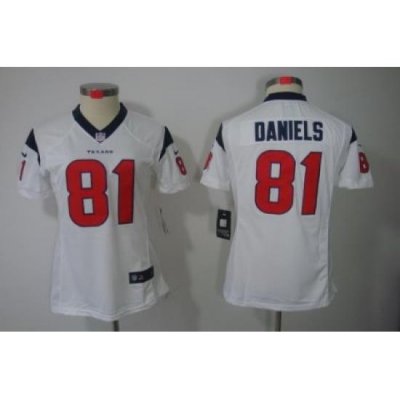 Nike Women Houston Texans #81 Daniels White Color[NIKE LIMITED Jersey]