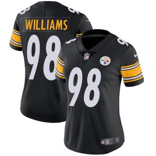 Nike Steelers #98 Vince Williams Black Team Color Womens Stitched NFL Vapor Untouchable Limited Jersey