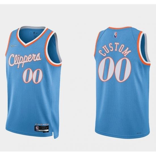 Men Women Youth Toddler Los Angeles Clippers Active Player Custom 2021 22 Blue 75th Anniversary City Edition Stitched Basketball Jersey