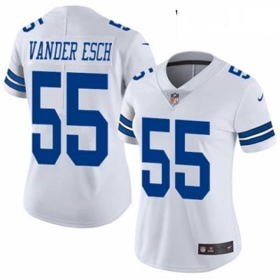 Womens Nike Dallas CoWboys 55 Leighton Vander Esch White Vapor Untouchable Elite Player NFL Jersey