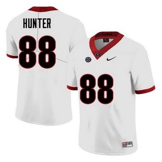 Men Georgia Bulldogs #88 Jaden Hunter College Football Jerseys Sale-White