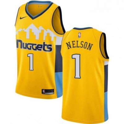 Youth Nike Denver Nuggets 1 Jameer Nelson Swingman Gold Alternate NBA Jersey Statement Edition