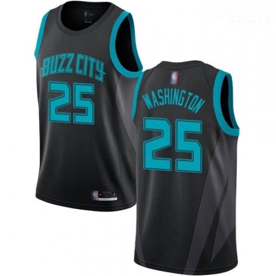 Hornets #25 PJ Washington Black Basketball Jordan Swingman City Edition 2018 19 Jersey