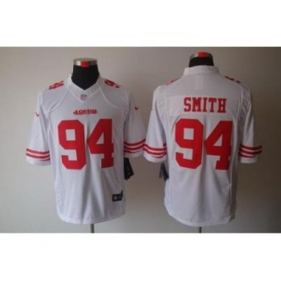 Nike San Francisco 49ers 94 Justin Smith White Limited NFL Jersey