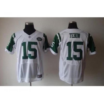 Nike New York Jets 15 Tim Tebow White Elite NFL Jersey