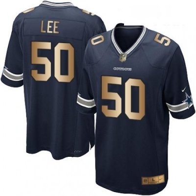 Youth Nike Dallas Cowboys 50 Sean Lee Elite NavyGold Team Color NFL Jersey