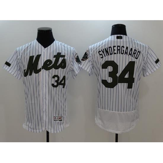 Men's NeW York Mets #34 Noah Syndergaard White Home Stitched Baseball Jersey