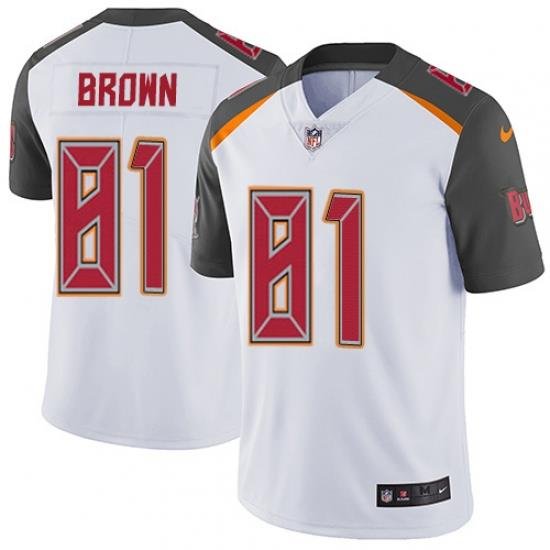 Nike Tampa Bay Buccaneers 81 Antonio Brown White Men Stitched NFL Vapor Untouchable Limited Jersey