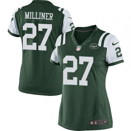 Women's Nike NeW York Jets #27 Dee Milliner Limited Green Team Color NFL Jersey