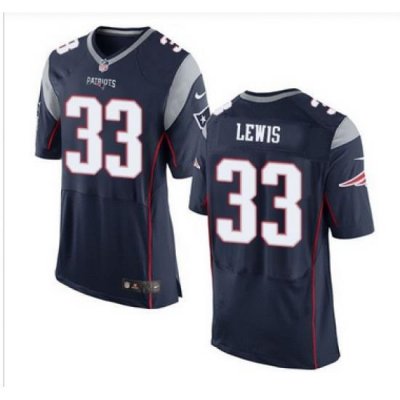 Nike New England Patriots #33 Dion Lewis Navy Blue Team Color Men 27s Stitched NFL New Elite Jersey